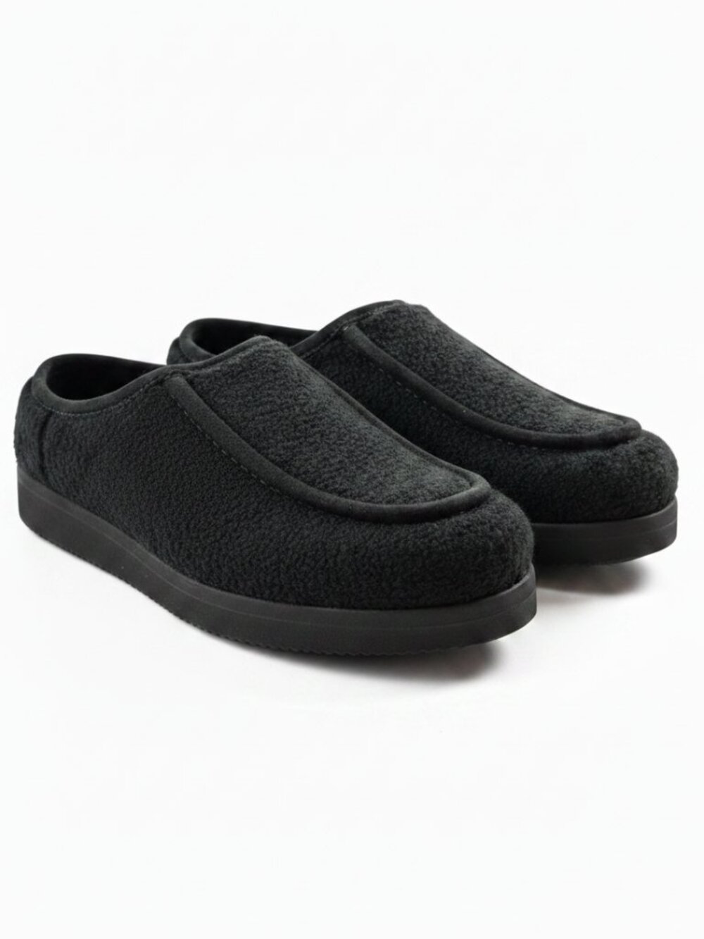 P448 bubble slipper 8.5 - 9 Black slip on genuine shearling indoor outdoor 39 EU